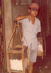 Photo of street vendor in Bangkok, 1975