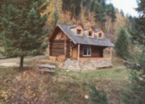 Photo of Wayne's log cabin