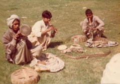 Photo of snake charmers in Delhi, 1975