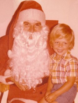 Photo of Wayne as Santa Claus 1974