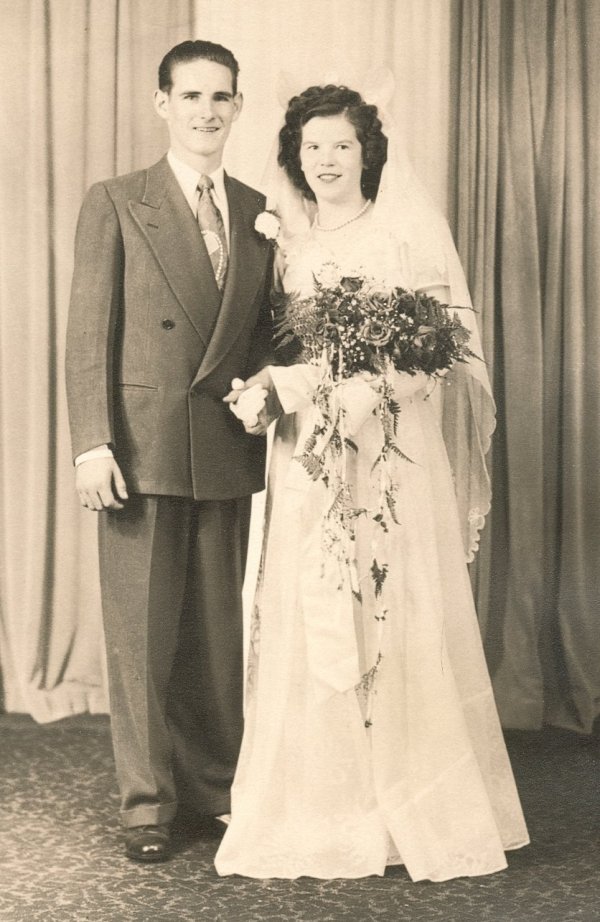 Photo of Ron and Mary's wedding c. October 1, 1948 Photo of Ron and Mary's wedding c. October 1, 1948
