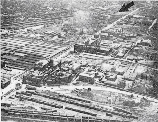 Aerial photo of West Toronto neighbourhood, 1946 Aerial photo of West Toronto neighbourhood, 1946